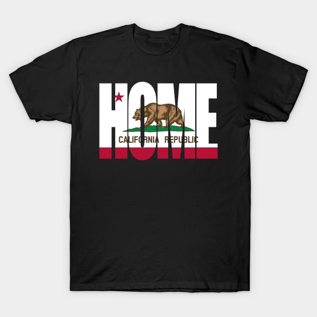 California Home - State Flag T-Shirt by DonDota